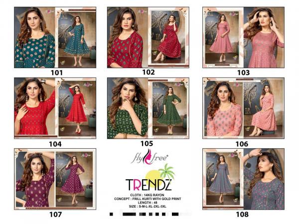 Fly Free Trendz Ethnic Wear Anarkali Kurti Collection